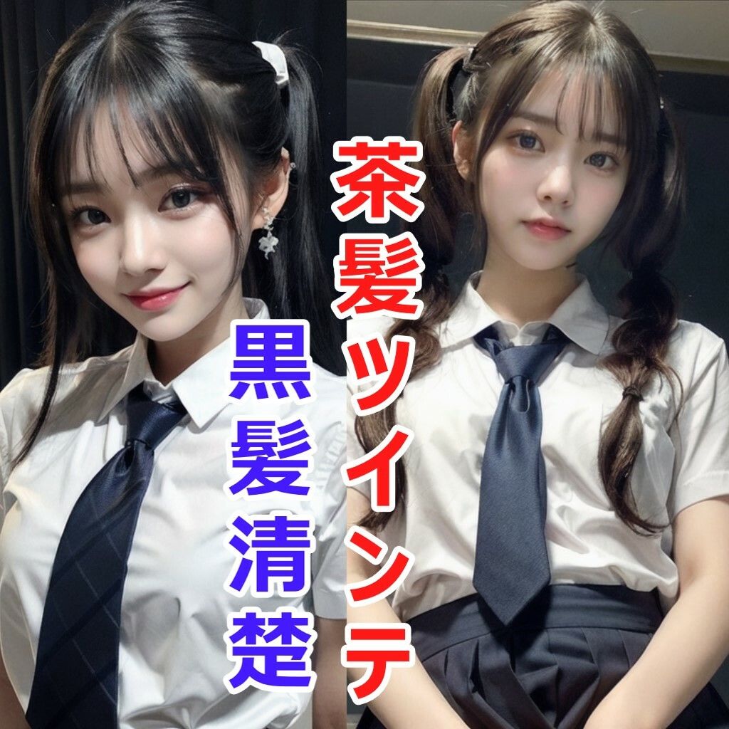 サンプル画像1:生徒会女子達の裏の顔〜腰振り放尿お漏らし痴女〜(AI美少女図鑑) [d_301577]