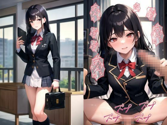 サンプル画像6:【160枚】普段は清楚系女子校生だけど実は超エロい淫乱だった件〜黒髪×巨乳〜(AI Oasis) [d_301589]