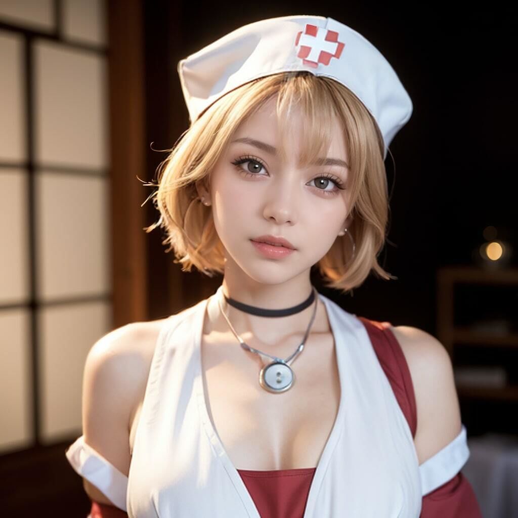 サンプル画像4:ちょっとHな金髪ナースの美乳づくし(Yuiの写真館) [d_301614]