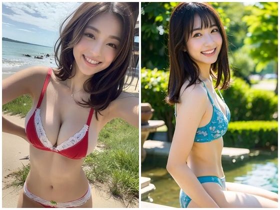 サンプル画像4:AI写真集グラビア15美人の下着姿300Pデジタルなる官能詩:AIが奏でる誘惑のメロディ(AIグラビアプロデューサー) [d_301656]