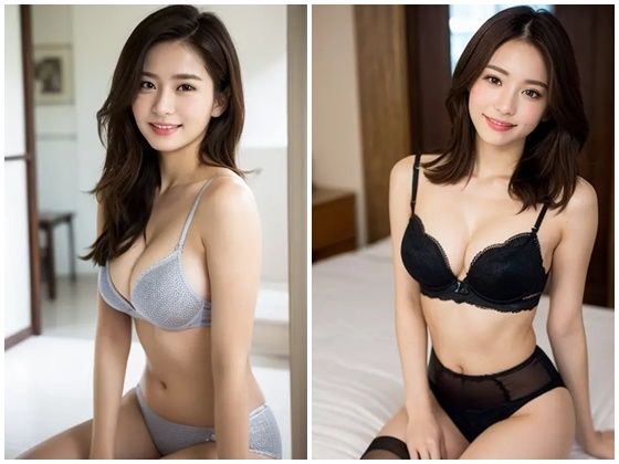 サンプル画像2:AI写真集グラビア16美人の下着姿300P:愛と美のデジタルシンフォニー(AIグラビアプロデューサー) [d_301658]