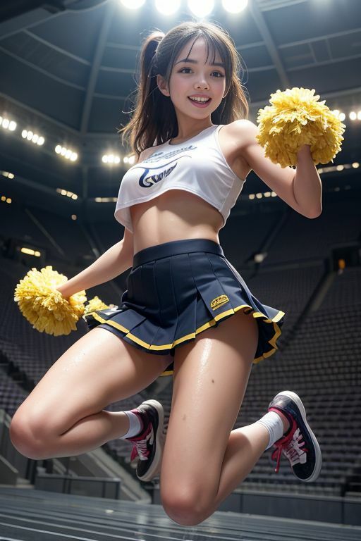 サンプル画像1:チアリーダー美女 1チラエロ有(フェチ探求所) [d_301880]