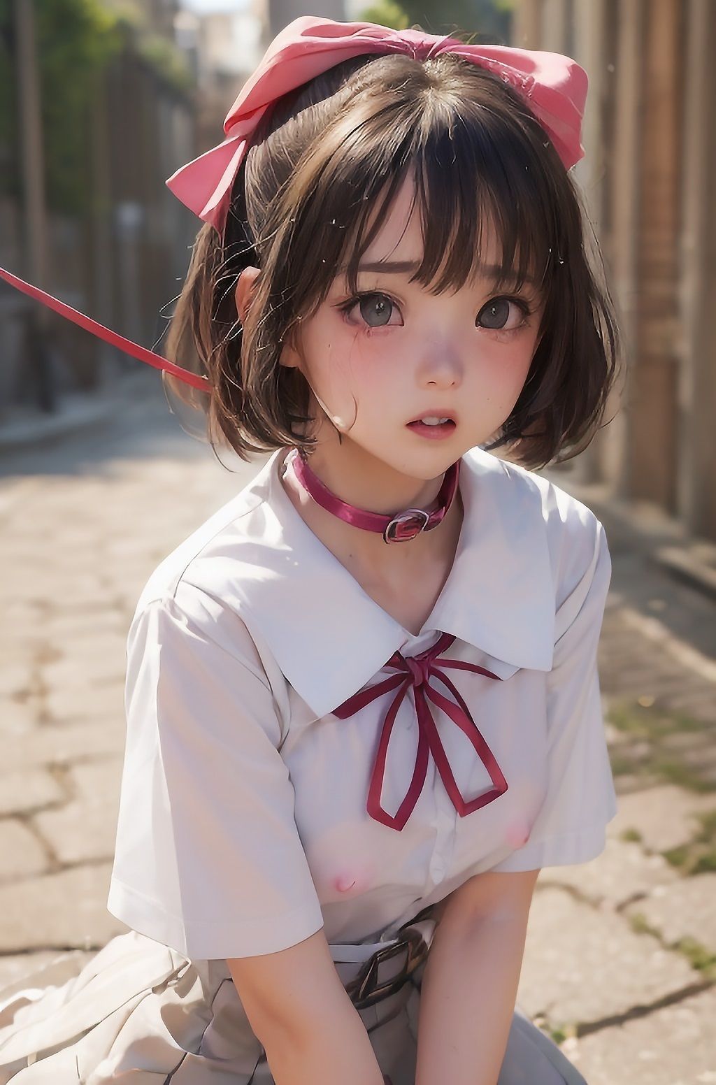 サンプル画像2:JK-Utopia＊18歳女子校生首輪付きペット〜路地裏散歩〜(うぉえとぴあ) [d_301895]