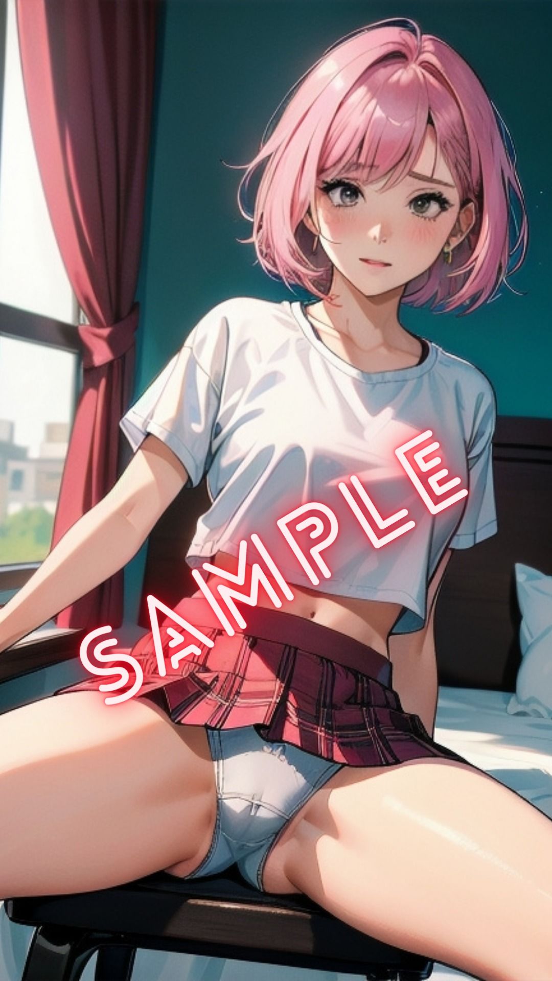 サンプル画像4:ピンク髪ボブヘアー彼女詰め合わせ(パンティー旅情) [d_301973]