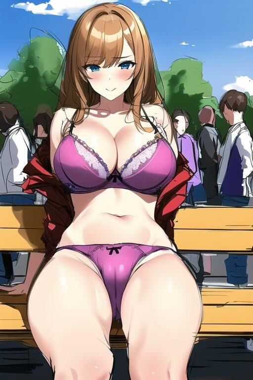 サンプル画像4:ai生成・爆乳人妻と露出デートに野外で中出し！ハメ撮りが癖になってアヘ顔のイキまくり【スケッチ風・500枚】(撮影記録イラスト係) [d_302060]