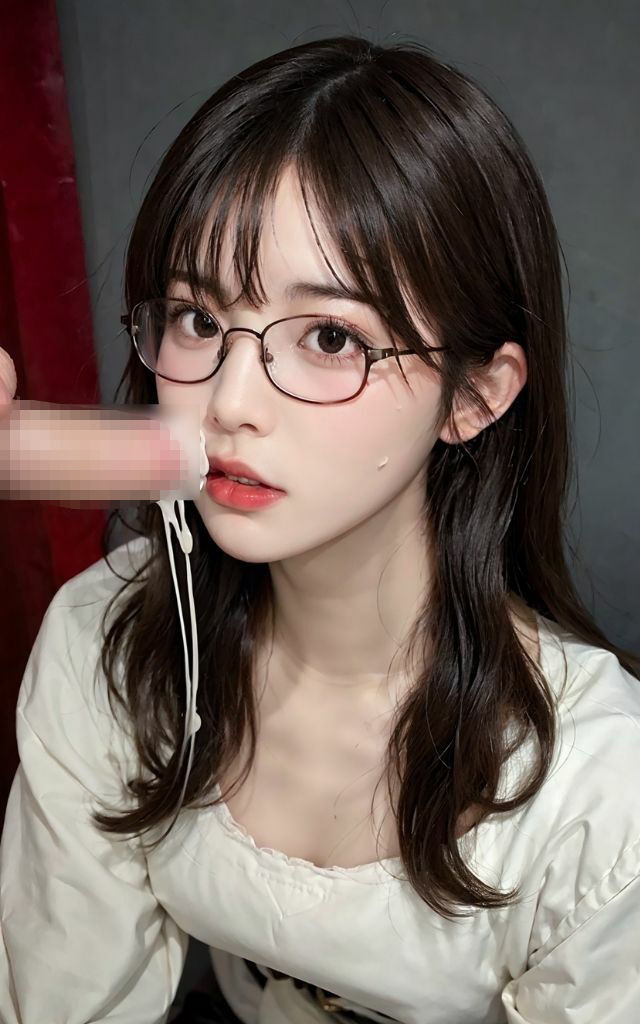 サンプル画像3:メガネっ娘のフ◯ラ画像流出！〜AI眼鏡美女のご奉仕パラダイス〜(AIアートブックス) [d_302094]