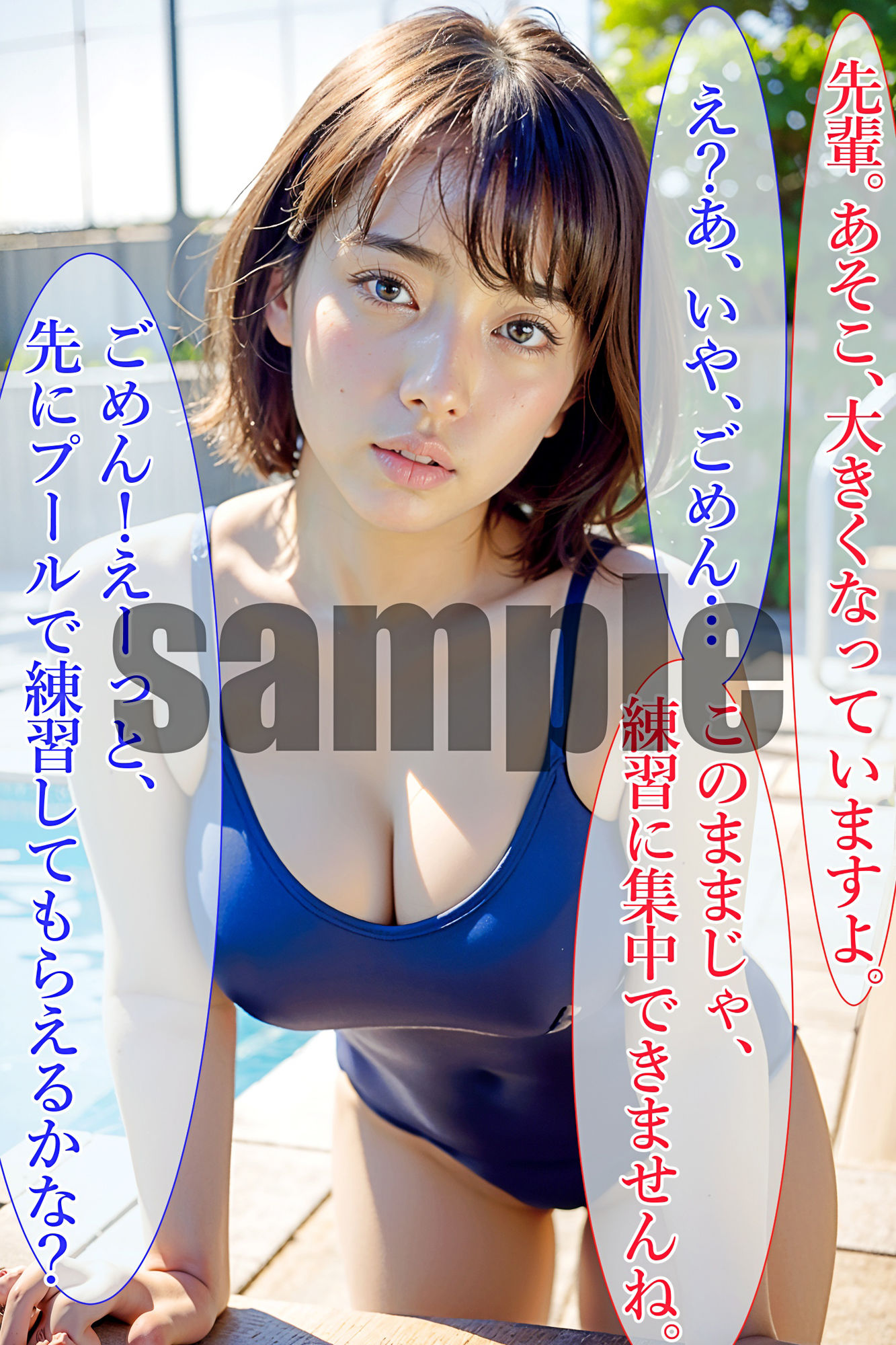 サンプル画像4:巨乳スク水っ娘と中出しH 【3つのストーリー付き】(むらぽん) [d_302118]