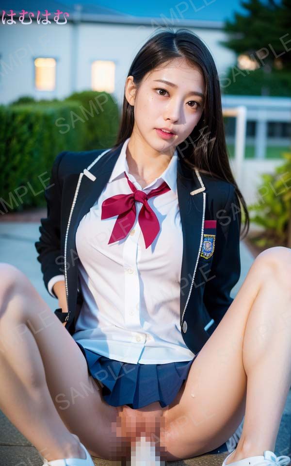 サンプル画像1:【特別価格】野外でくぱぁvo.2〜清楚系J◯は実は…パパ活女◯校生と青姦〜(はむはむ) [d_302208]