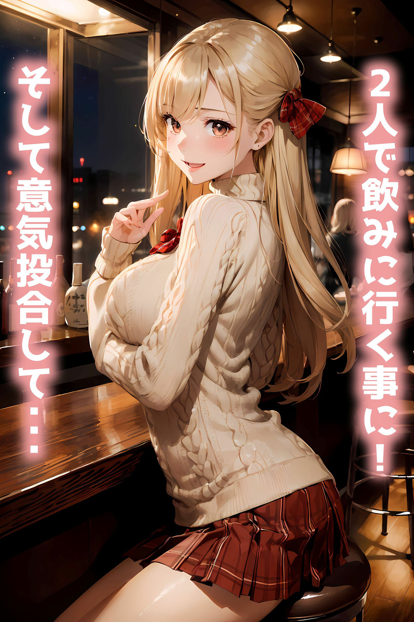 サンプル画像2:巨乳な美少女を持ち帰りセックス〜ハロウィンにパリピ女子をナンパ→即マン！？〜［JK金髪ロング］(AI美少女Production) [d_302220]