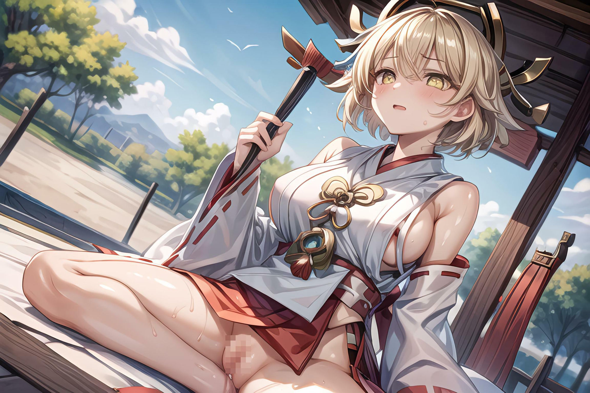 サンプル画像1:巫女巫女えっち！(酒池肉林) [d_302235]