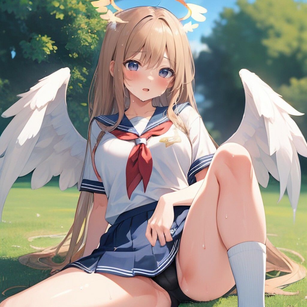 サンプル画像1:制服風天使さん(ほげふが) [d_302302]