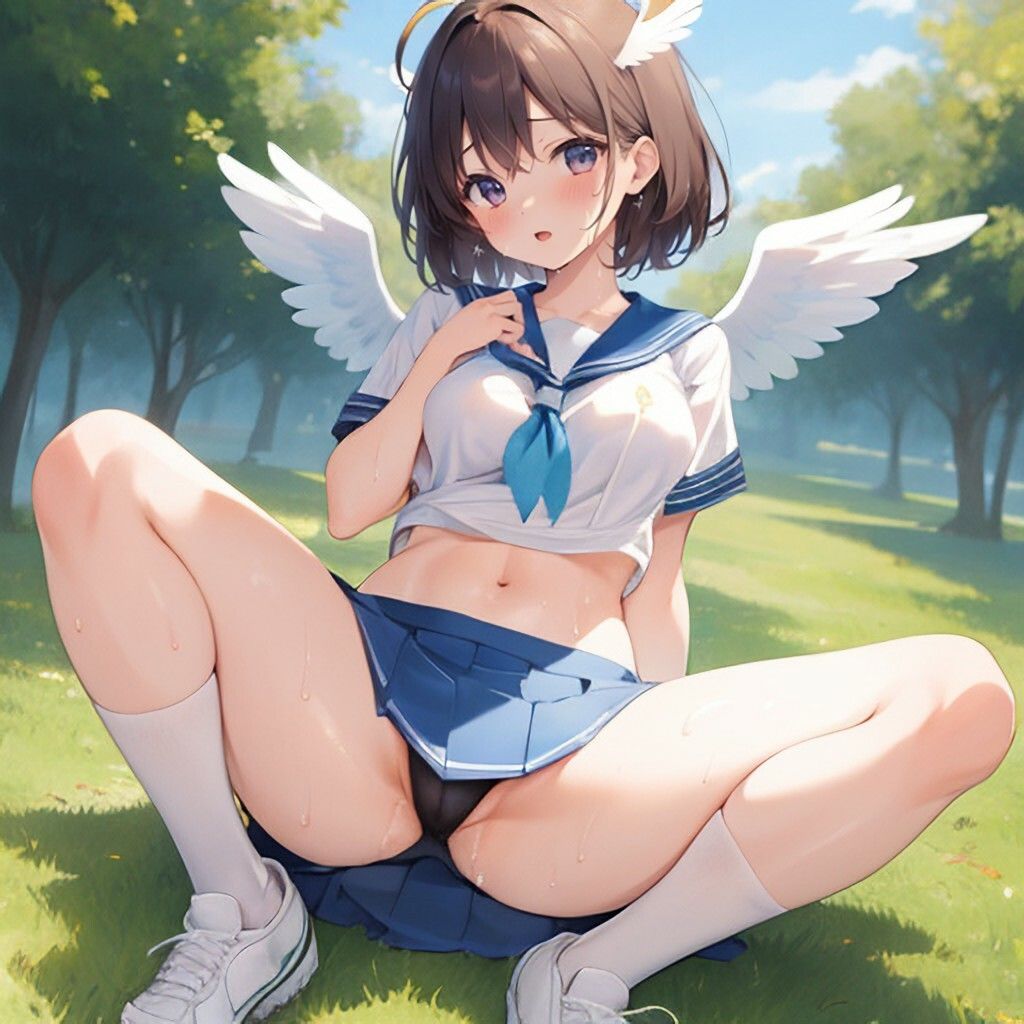 サンプル画像2:制服風天使さん(ほげふが) [d_302302]