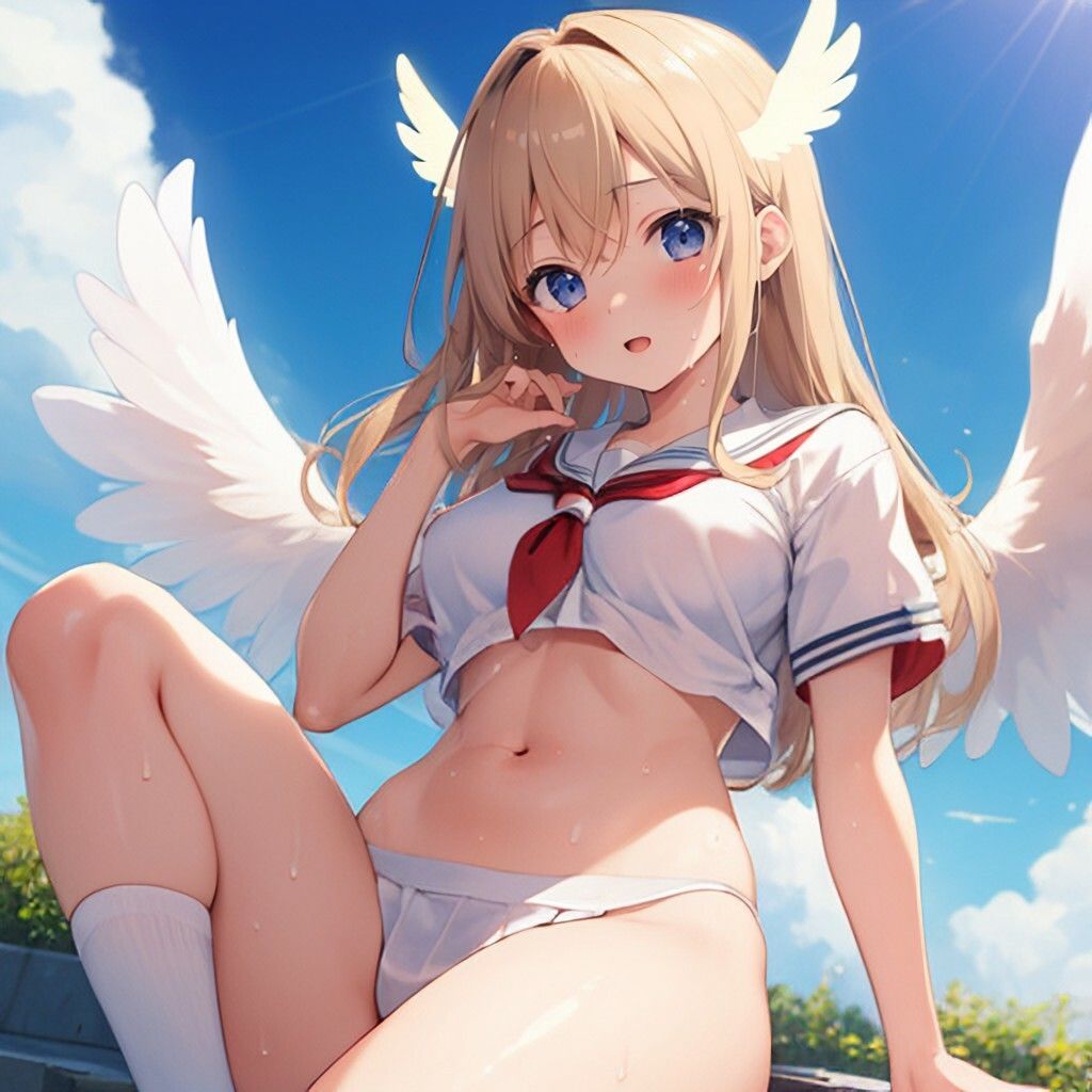 サンプル画像4:制服風天使さん(ほげふが) [d_302302]