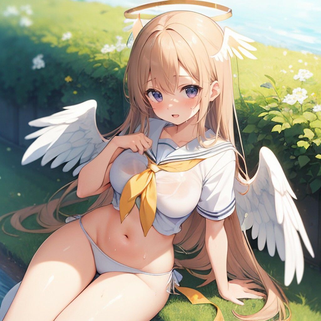 サンプル画像5:制服風天使さん(ほげふが) [d_302302]