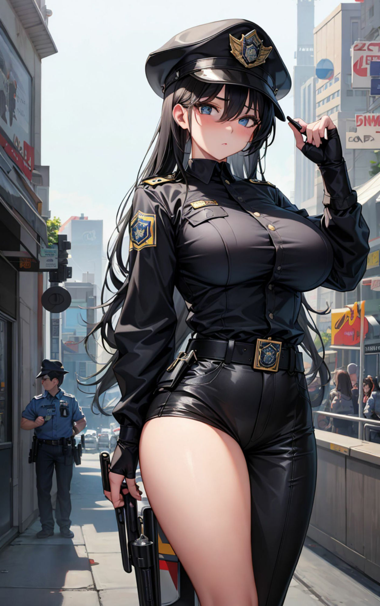 サンプル画像2:ポリス美女2 警官コスプレ美女をまた押し倒しちゃいました(美女の巣窟) [d_302404]