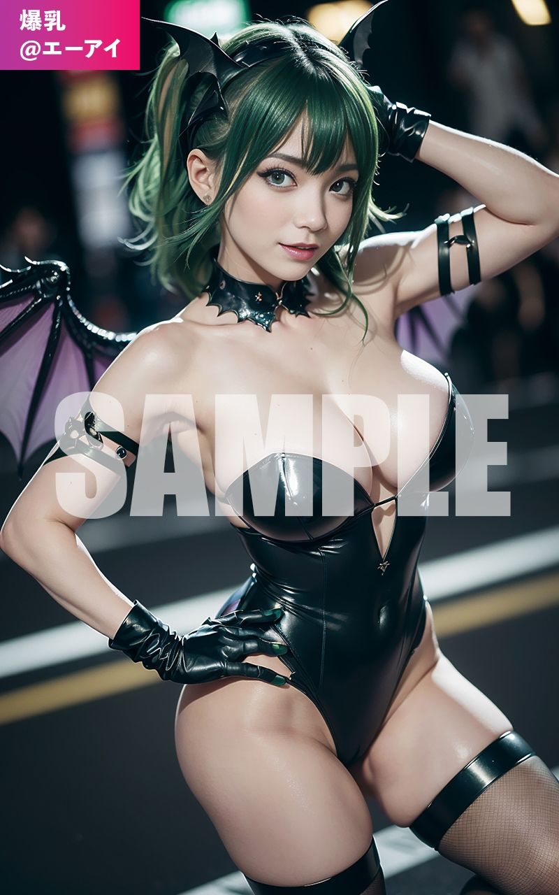 サンプル画像1:ハロウィンコスプレ（サキュバス・キョンシー・セクシーナース）@Ai同人誌vol.020(爆乳@エーアイ) [d_302408]