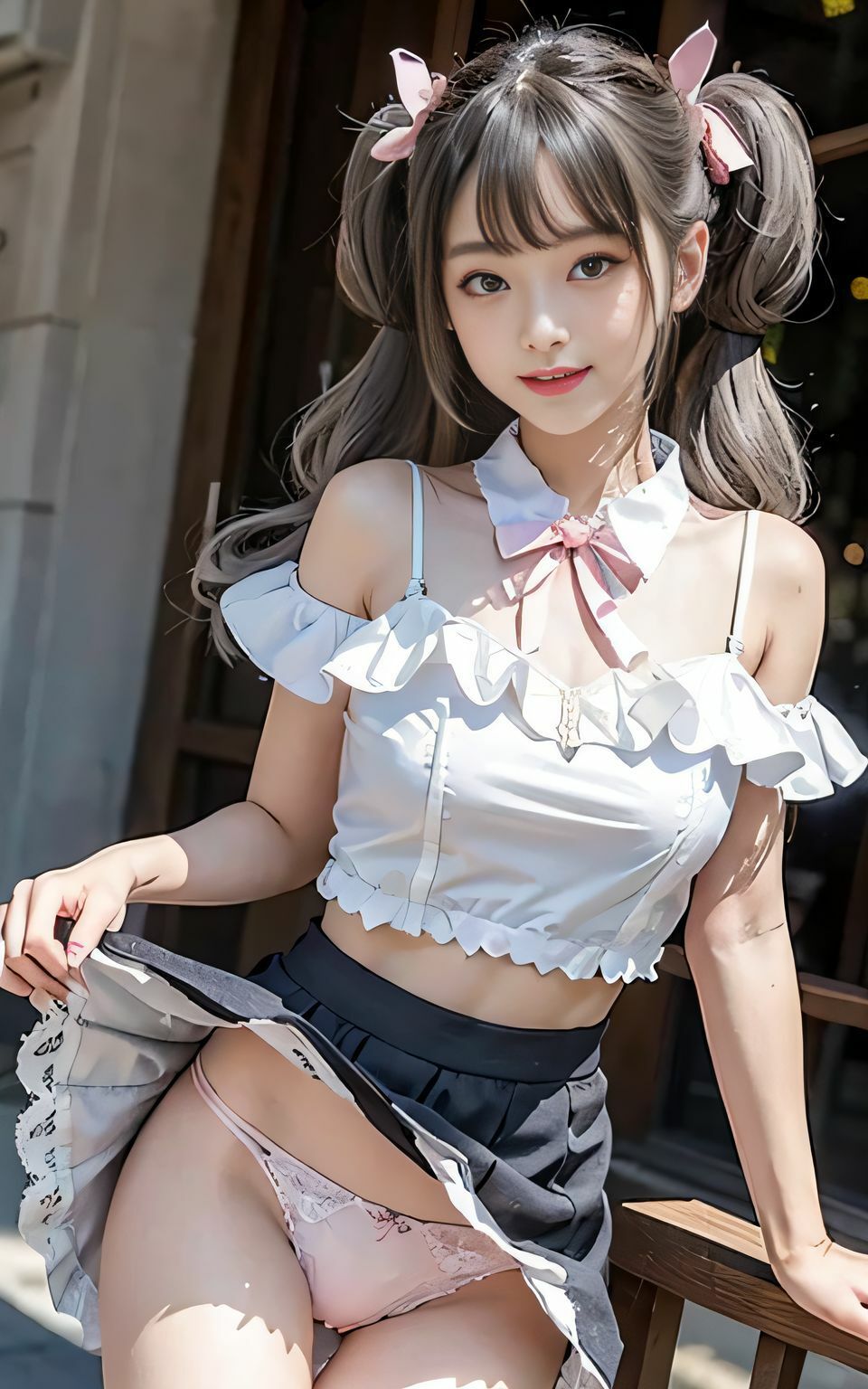 サンプル画像1:たくし上げシリーズvol.06地雷系女子編(ゆうわん＆てんにゃん) [d_302428]