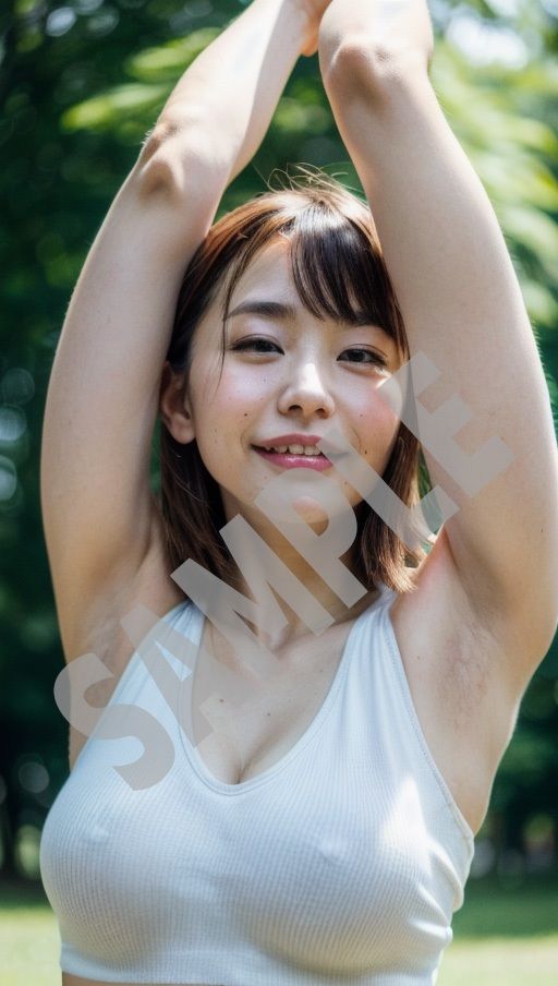 サンプル画像3:美人ママのワキ ストレッチ編 VOL.1(人妻図鑑) [d_302481]