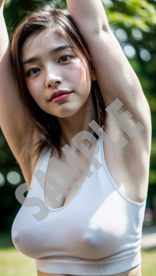 サンプル画像4:美人ママのワキ ストレッチ編 VOL.1(人妻図鑑) [d_302481]