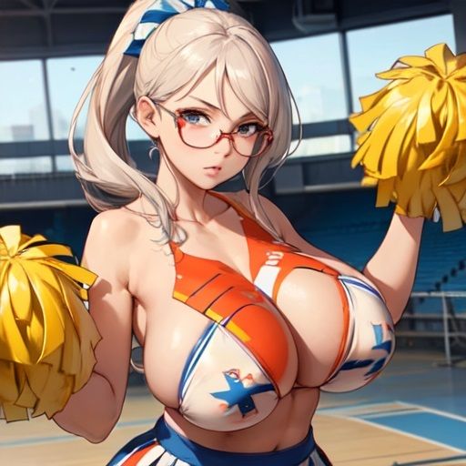 サンプル画像1:眼鏡のチアが可愛い(むちむちパラダイス) [d_302546]