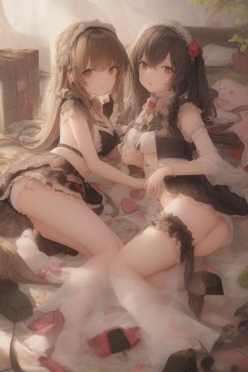 サンプル画像2:少女二人(ゆにゆー) [d_302558]