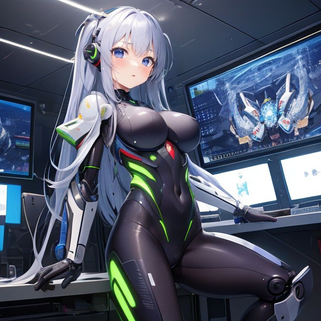 サンプル画像4:サイバースーツ風美少女さん(ほげふが) [d_302627]