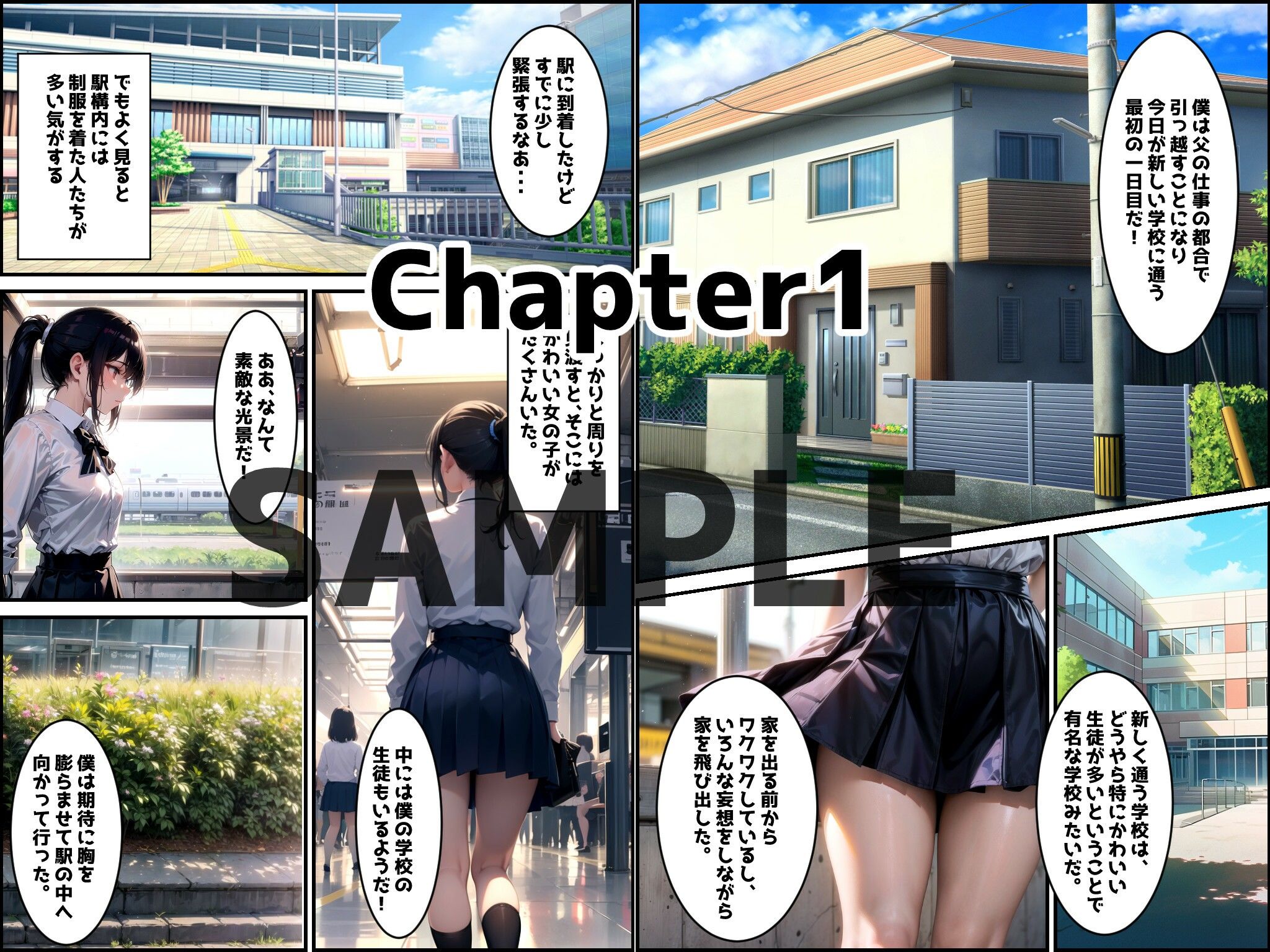 サンプル画像2:育ち盛りな女子校生とえっちな通学時間(kawaii創造) [d_302776]