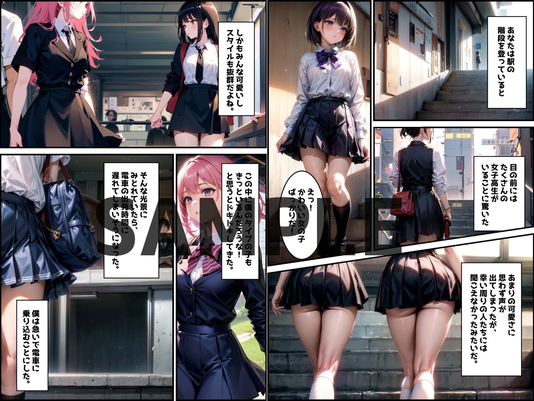 サンプル画像3:育ち盛りな女子校生とえっちな通学時間(kawaii創造) [d_302776]