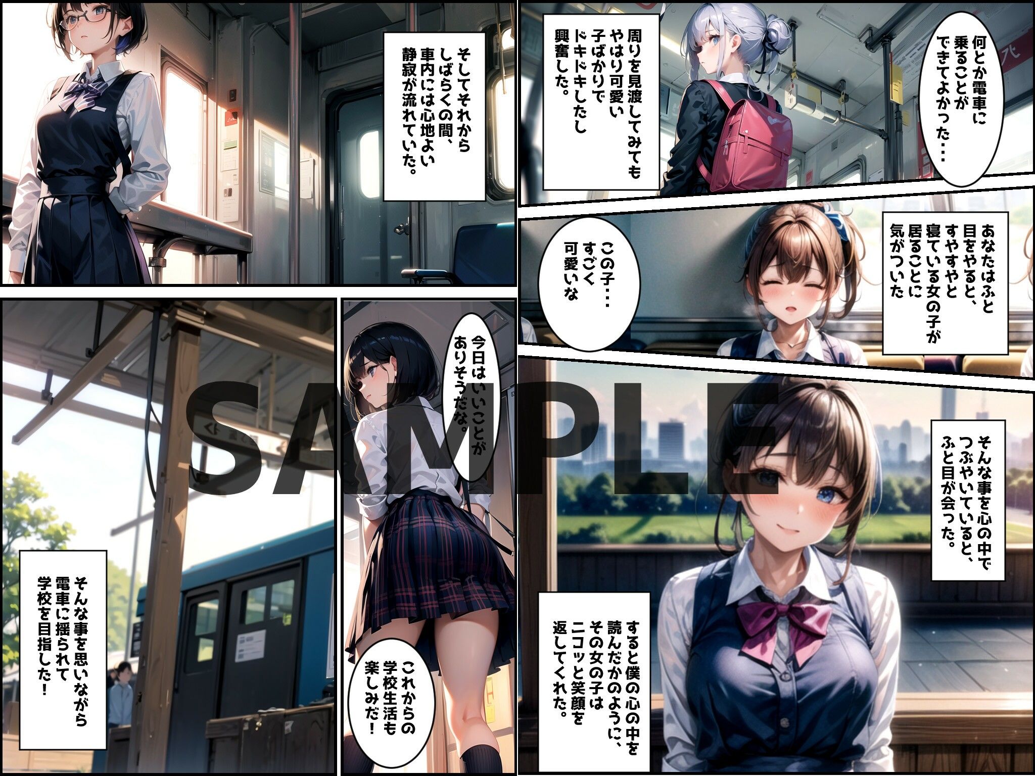 サンプル画像4:育ち盛りな女子校生とえっちな通学時間(kawaii創造) [d_302776]