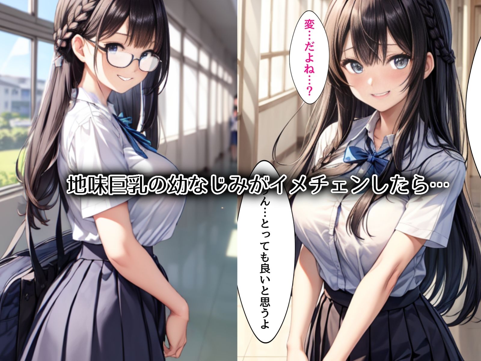 サンプル画像1:地味巨乳の幼馴染がチャラ男のオナホになっていた話(チョコラッテ) [d_302807]