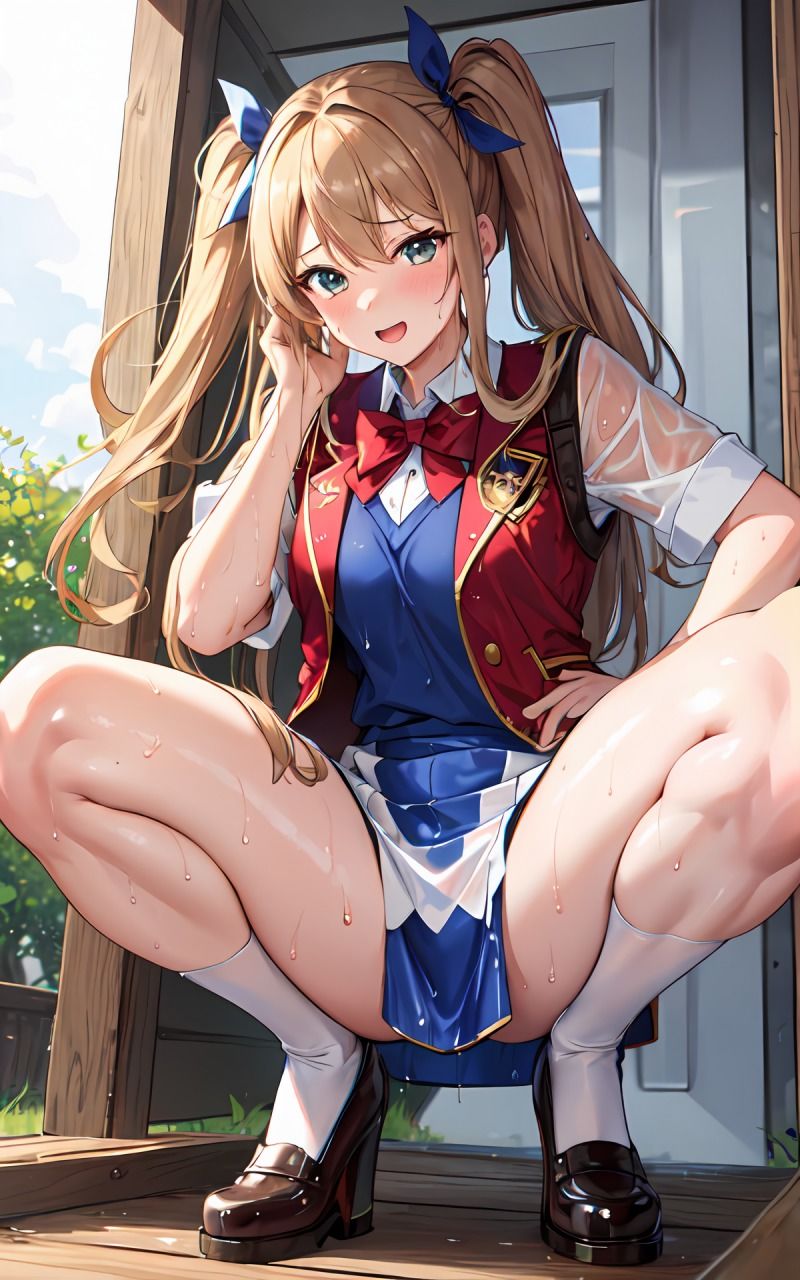 サンプル画像2:野外でM字開脚して大興奮しちゃう淫乱女子校生(ryuta) [d_302821]