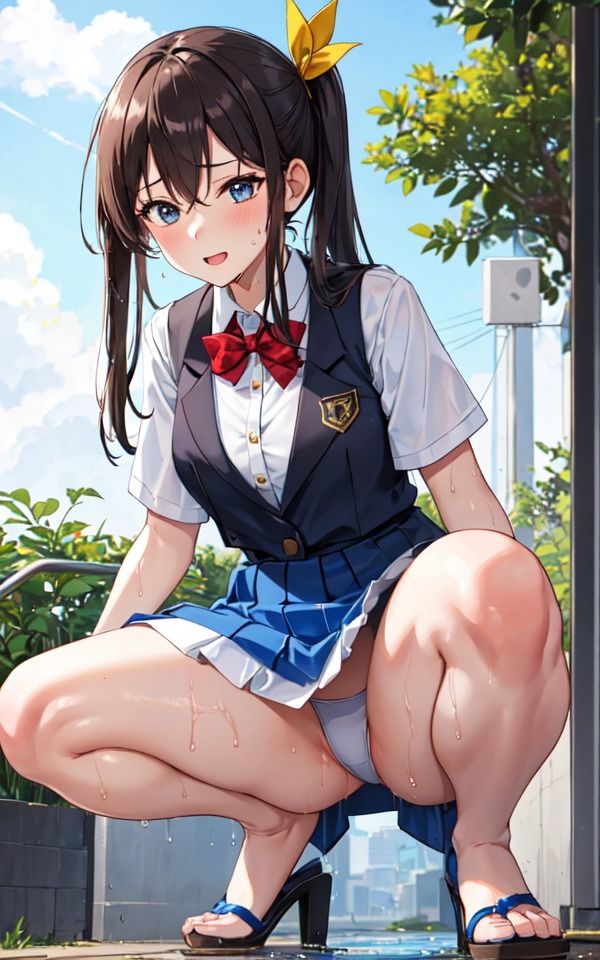 サンプル画像4:野外でM字開脚して大興奮しちゃう淫乱女子校生(ryuta) [d_302821]