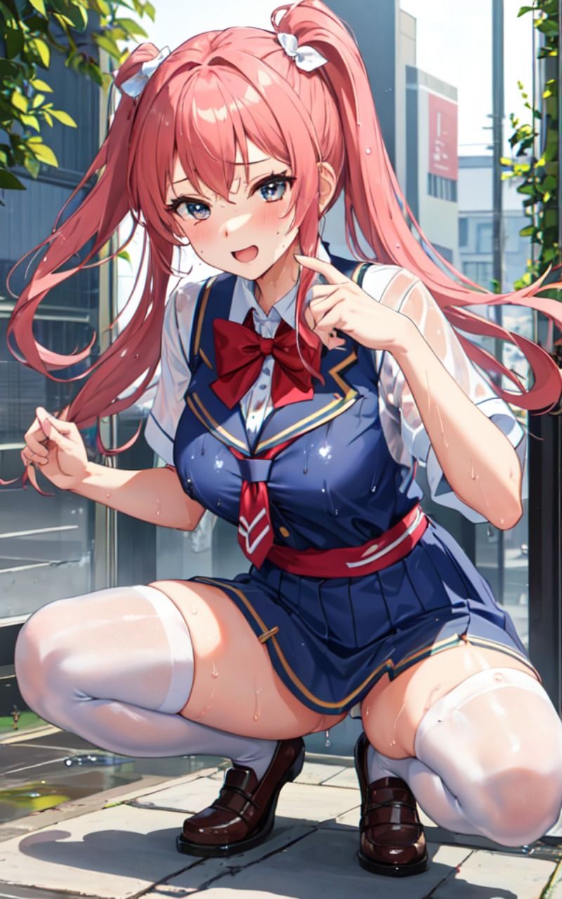 サンプル画像5:野外でM字開脚して大興奮しちゃう淫乱女子校生(ryuta) [d_302821]