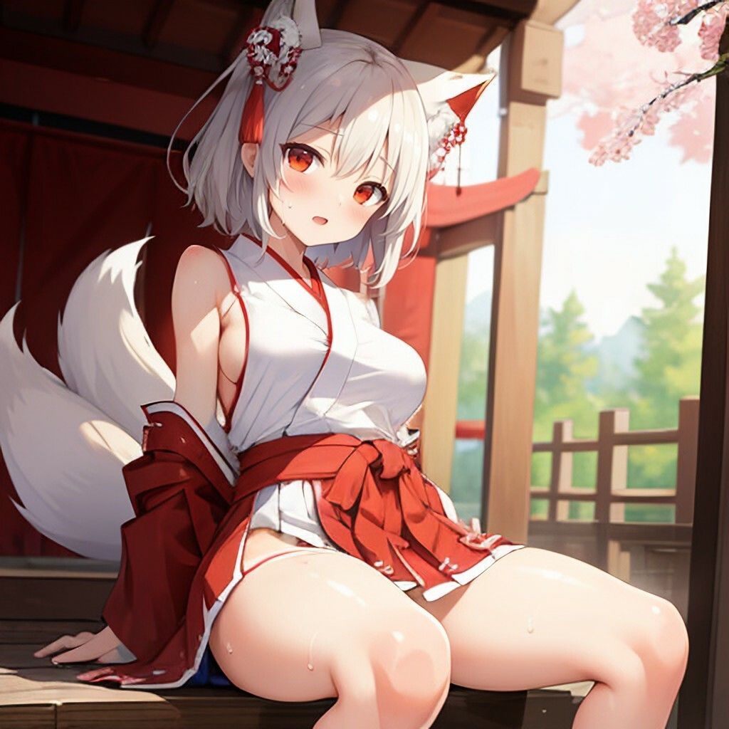 サンプル画像1:狐耳風巫女さん(ほげふが) [d_302942]