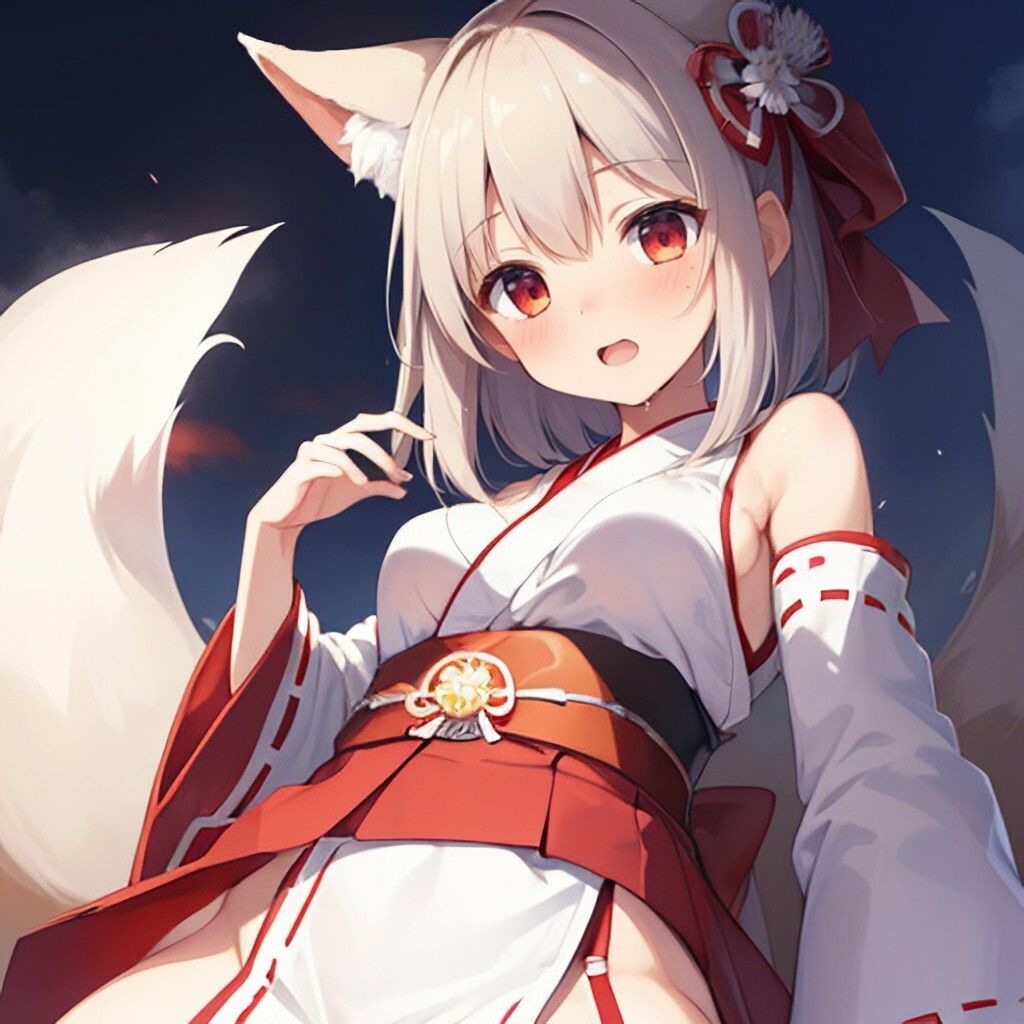 サンプル画像3:狐耳風巫女さん(ほげふが) [d_302942]