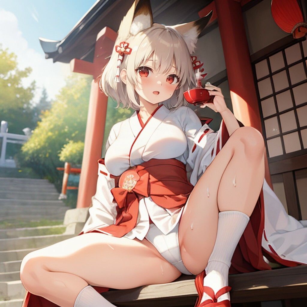 サンプル画像4:狐耳風巫女さん(ほげふが) [d_302942]