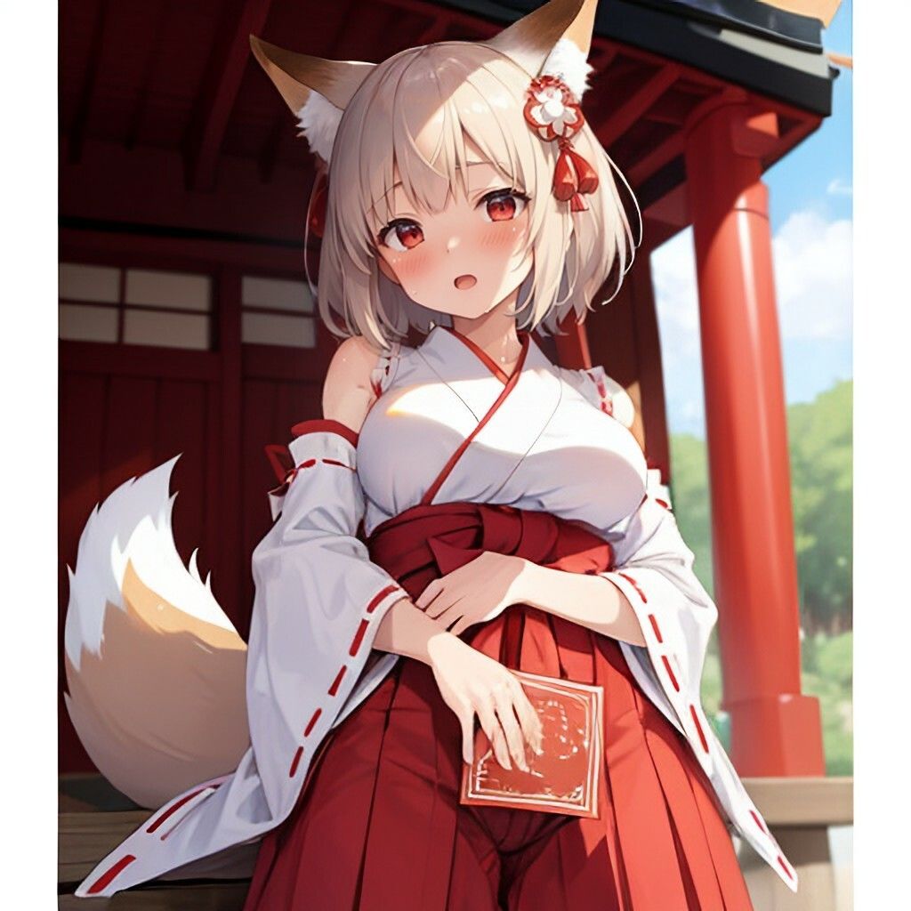 サンプル画像5:狐耳風巫女さん(ほげふが) [d_302942]