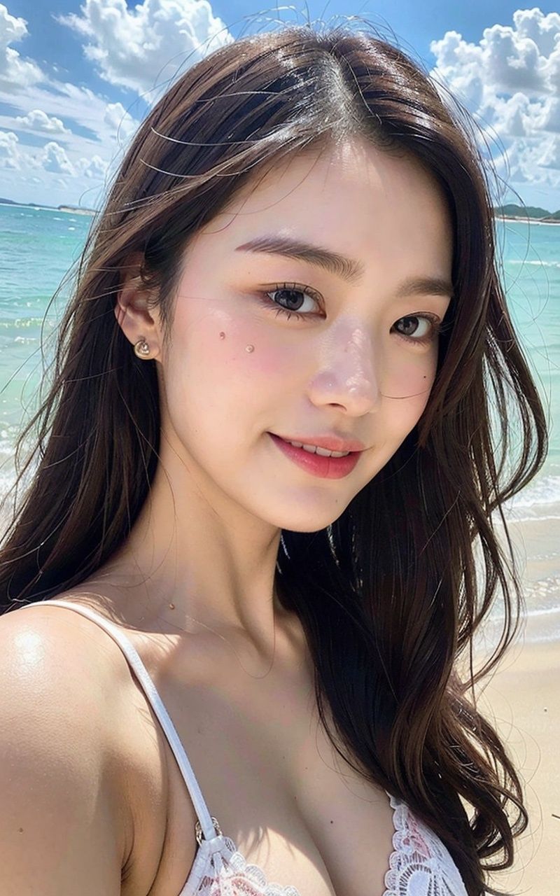 サンプル画像4:AIグラビアアイドルと水着デート 2巻 ビーチデート 100人の最高峰たわわ オマケ8枚(デジタル彼女紹介所) [d_303066]