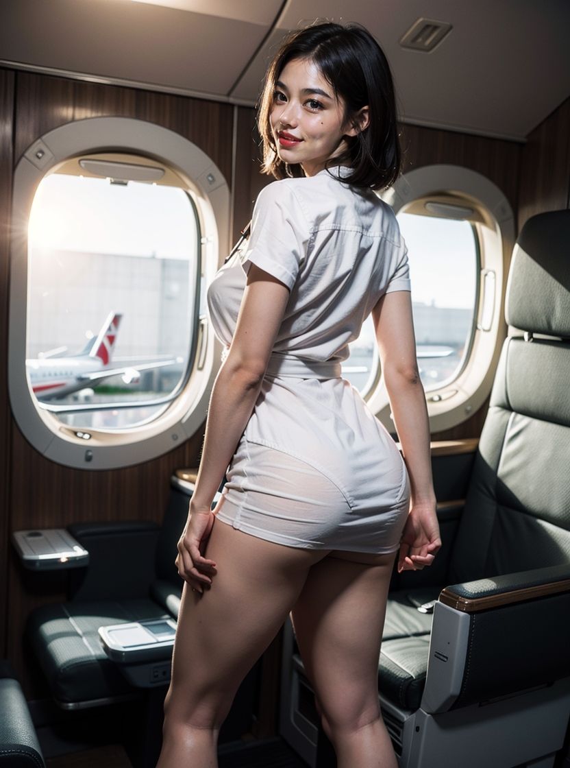 サンプル画像6:フライト中にCAさんが、、(愛こす) [d_303114]