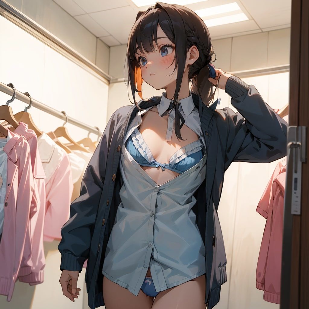 サンプル画像5:着替え中！(うさぎ温泉) [d_303127]