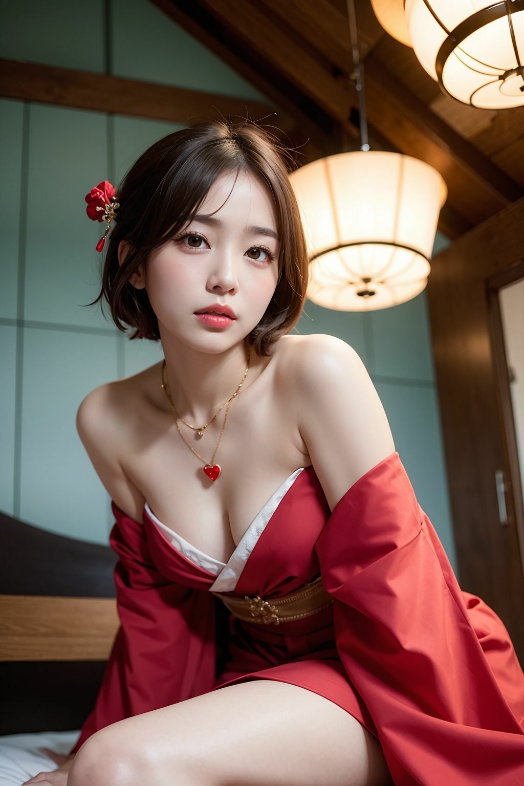 サンプル画像5:たわわな花魁パラダイス〜私と一晩過ごしましょう？〜【AIグラビアCG集Vol.07】(こらぼ) [d_303136]