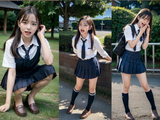 サンプル画像2:野外で女子校生に遠隔ロータープレイ(AIベル) [d_303143]