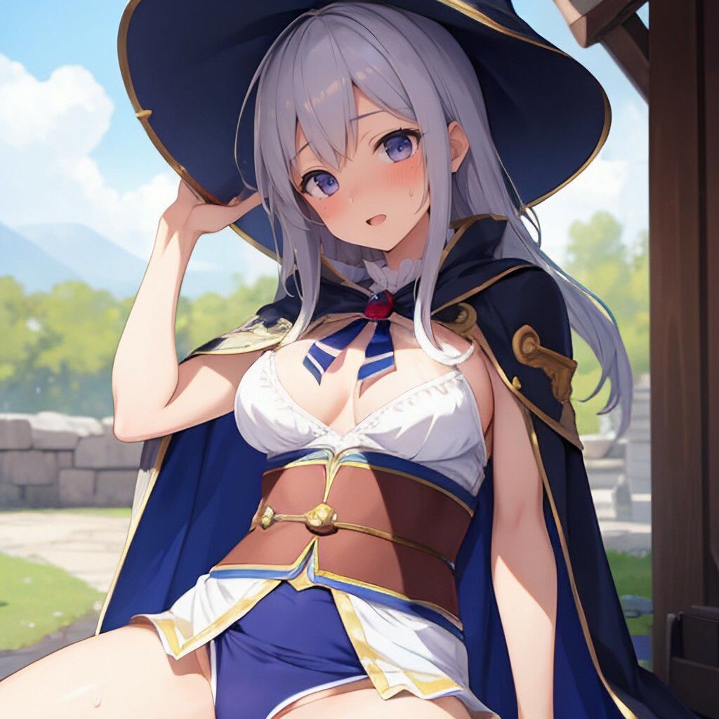 サンプル画像1:ファンタジー風魔法使いさん(ほげふが) [d_303220]