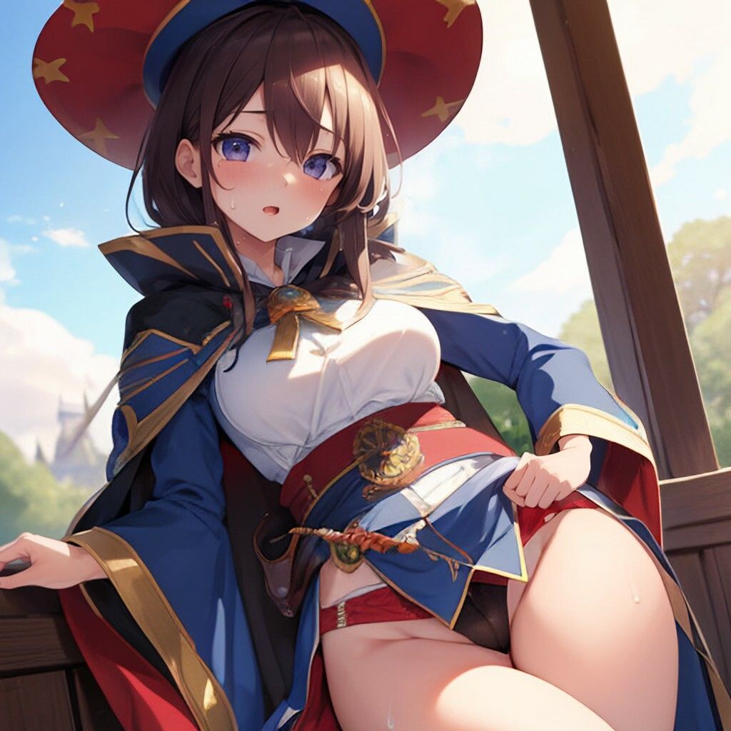 サンプル画像2:ファンタジー風魔法使いさん(ほげふが) [d_303220]