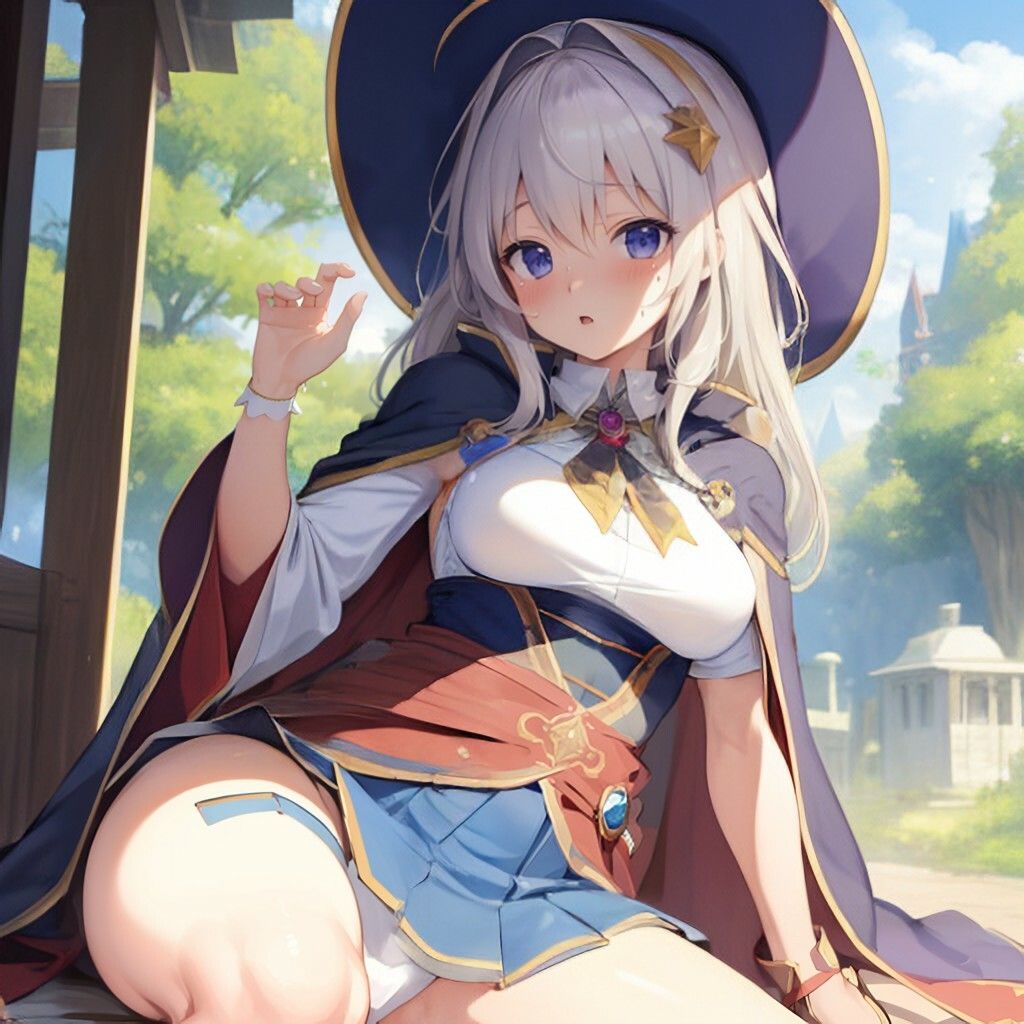 サンプル画像3:ファンタジー風魔法使いさん(ほげふが) [d_303220]