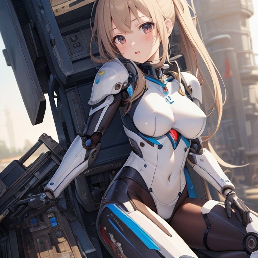 サンプル画像1:アーマースーツ風美少女さん(ほげふが) [d_303374]