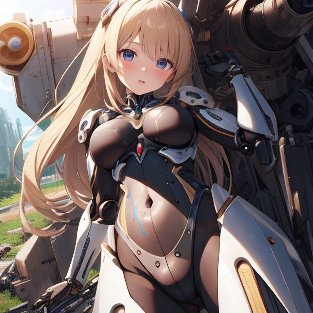 サンプル画像3:アーマースーツ風美少女さん(ほげふが) [d_303374]