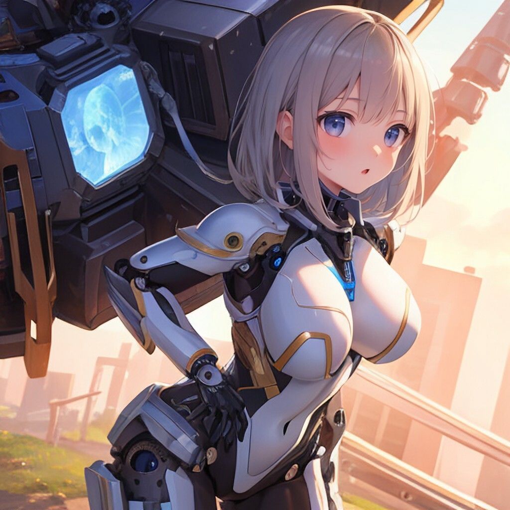 サンプル画像4:アーマースーツ風美少女さん(ほげふが) [d_303374]