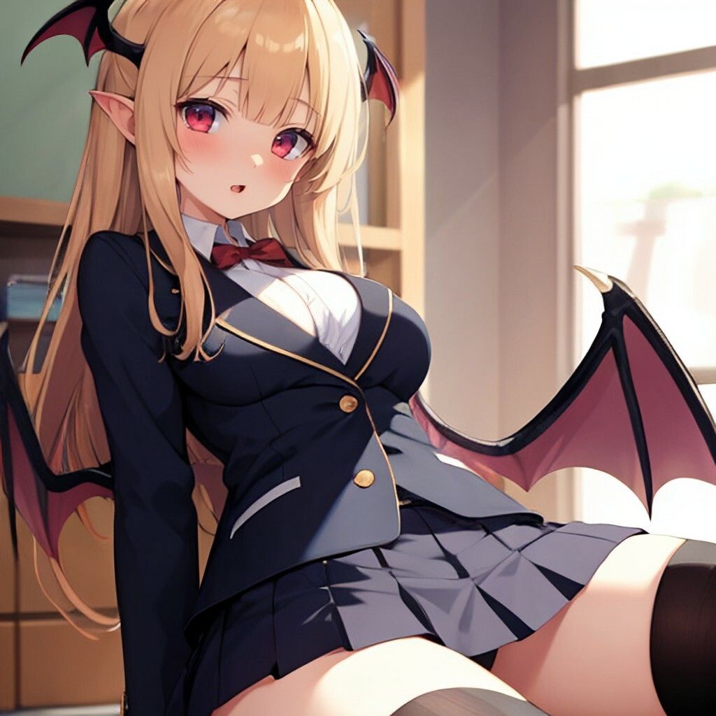 サンプル画像3:ブレザー風サキュバスさん(ほげふが) [d_303375]