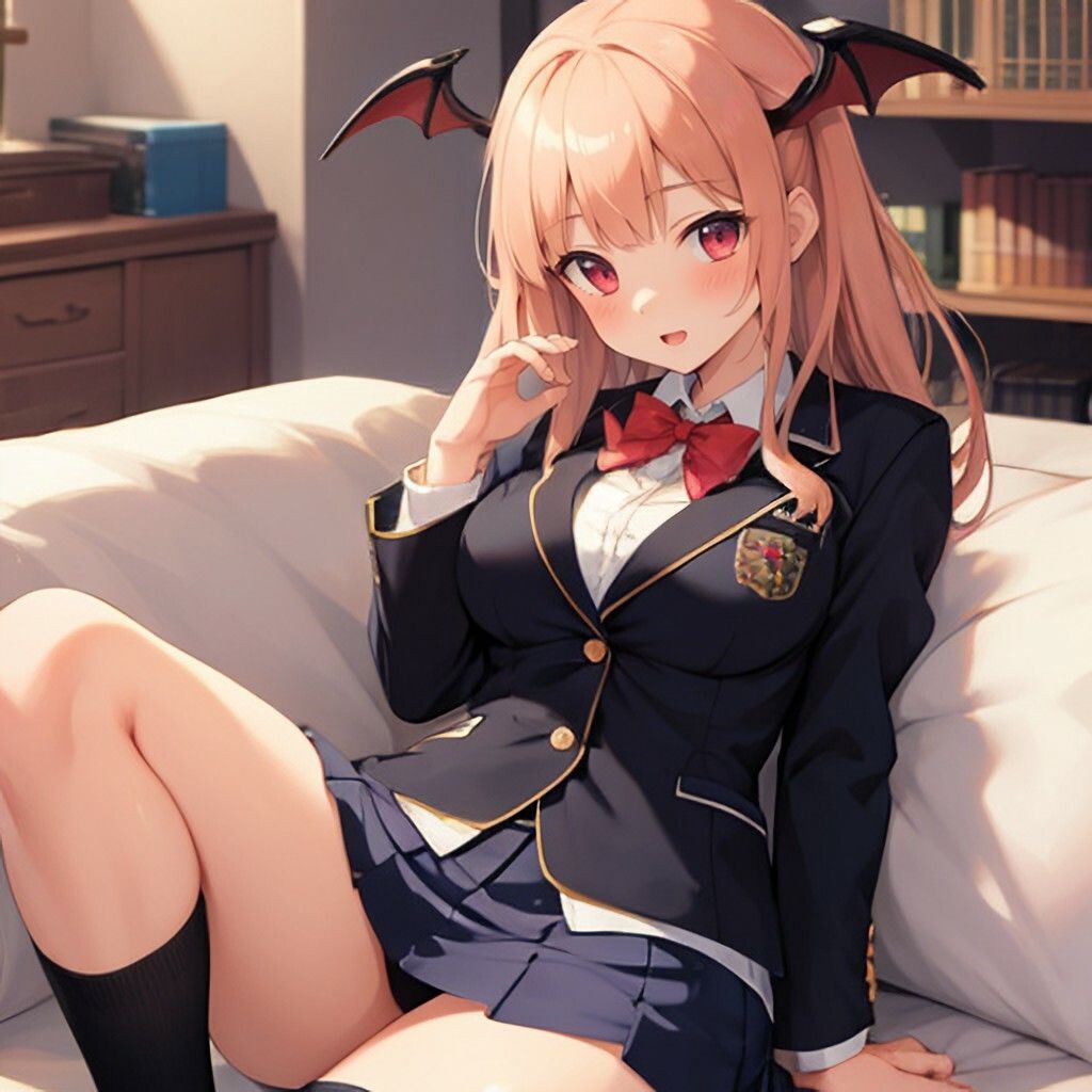 サンプル画像5:ブレザー風サキュバスさん(ほげふが) [d_303375]